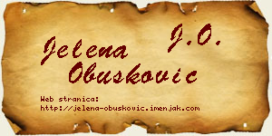 Jelena Obušković vizit kartica